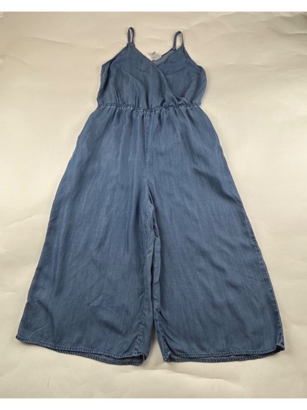 A New Day Blue Chambray Denim Lightweight Cami Jumpsuit M